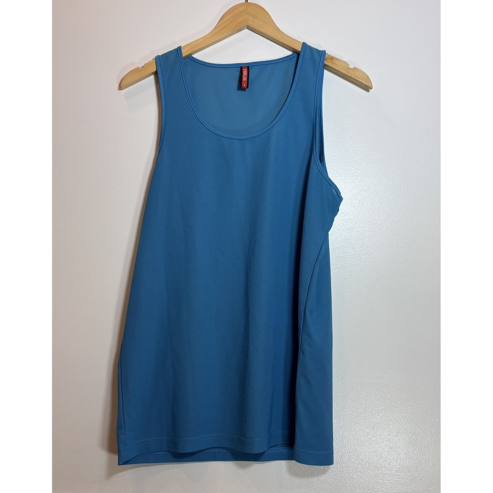 ST33LE Mens Small Blue Athletic Mesh Tank Top Sleeveless Performance Gym Shirt